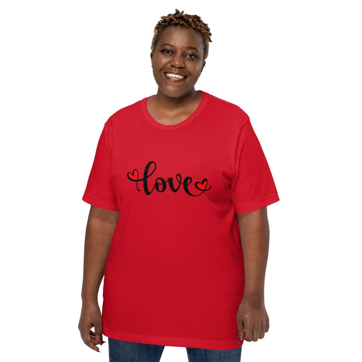 Love Valentine's Day Graphic Tee - Red - XS - ArtyKoala