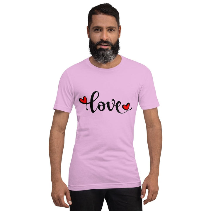 Love Valentine's Day Graphic Tee - Lilac - S - ArtyKoala