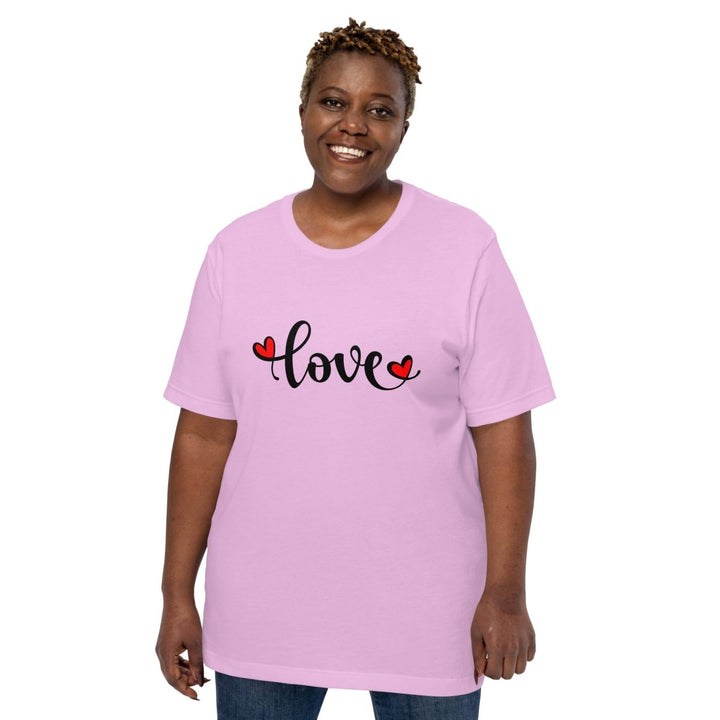 Love Valentine's Day Graphic Tee - Lilac - S - ArtyKoala