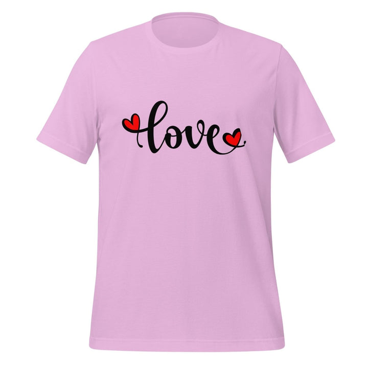 Love Valentine's Day Graphic Tee - Lilac - S - ArtyKoala