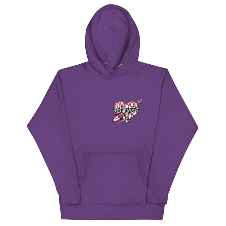 Love You Back Graphic Hoodie - Purple - S - ArtyKoala