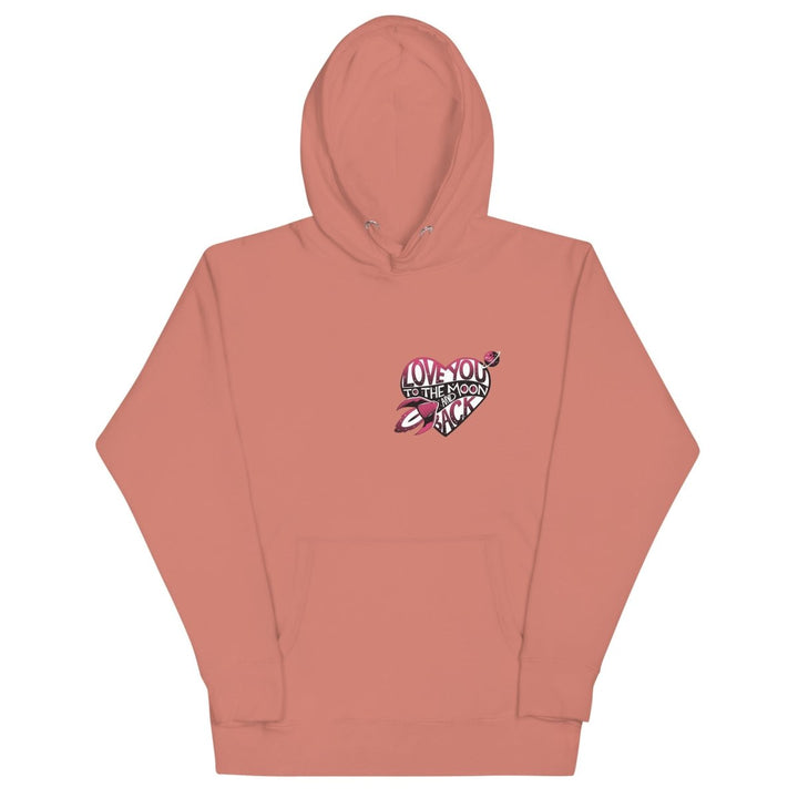Love You Back Graphic Hoodie - Dusty Rose - S - ArtyKoala