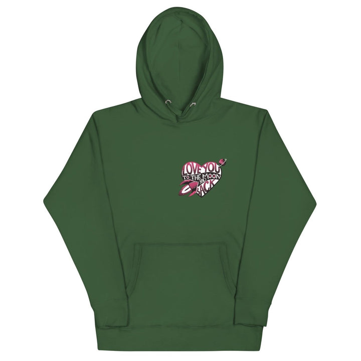 Love You Back Graphic Hoodie - Forest Green - S - ArtyKoala