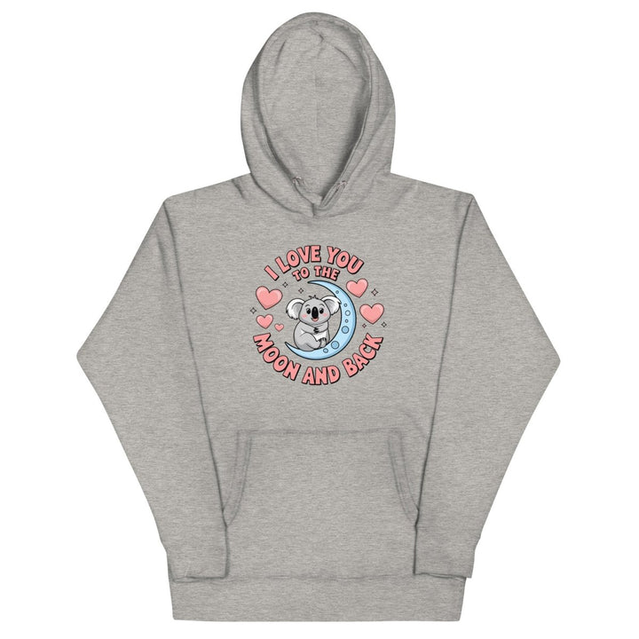 Love You Koala Graphic Hoodie - Carbon Grey - S - ArtyKoala