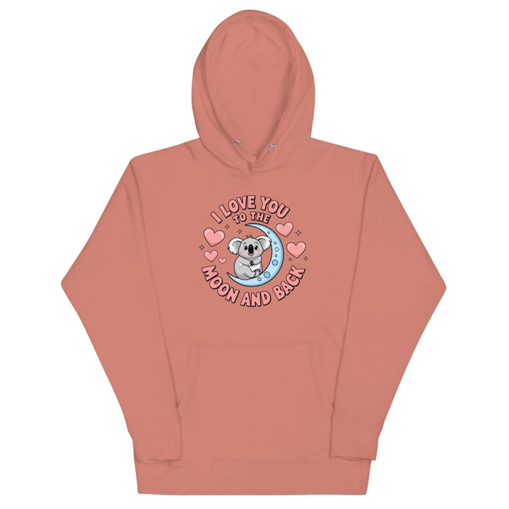 Love You Koala Graphic Hoodie - Dusty Rose - S - ArtyKoala