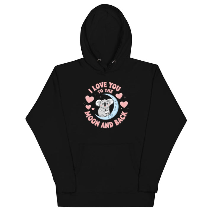 Love You Koala Graphic Hoodie - Black - S - ArtyKoala