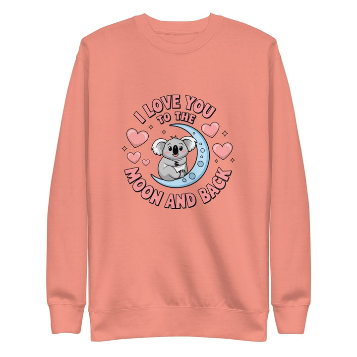 Love You Koala Graphic Sweatshirt - Dusty Rose - S - ArtyKoala