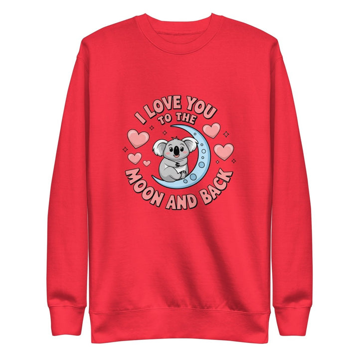 Love You Koala Graphic Sweatshirt - Team Red - S - ArtyKoala
