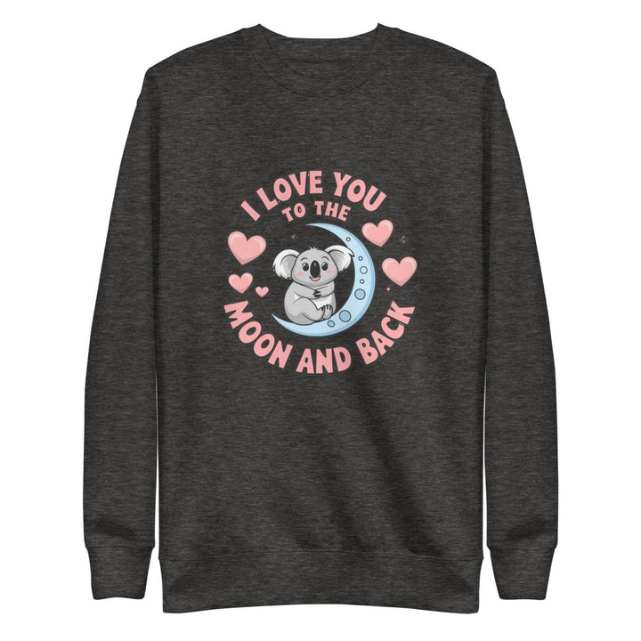 Love You Koala Graphic Sweatshirt - Charcoal Heather - S - ArtyKoala
