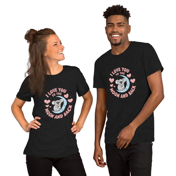Love You Koala Graphic Tee - Black Heather - XS - ArtyKoala