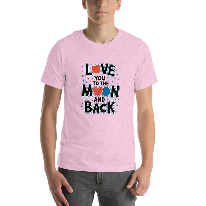Love You Moon Graphic Tee - Heather Prism Lilac - XS - ArtyKoala