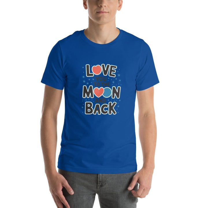Love You Moon Graphic Tee - True Royal - S - ArtyKoala