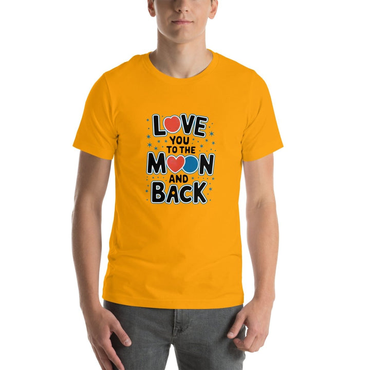 Love You Moon Graphic Tee - Gold - S - ArtyKoala