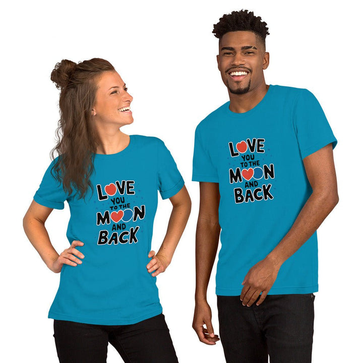 Love You Moon Graphic Tee - Pink - S - ArtyKoala