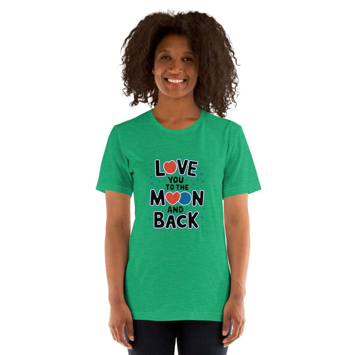 Love You Moon Graphic Tee - Pink - S - ArtyKoala