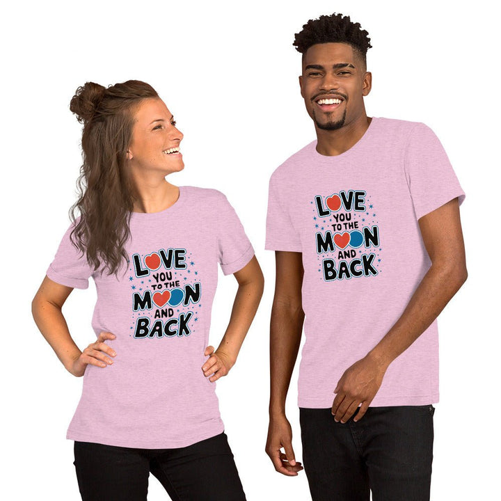 Love You Moon Graphic Tee - Ash - S - ArtyKoala