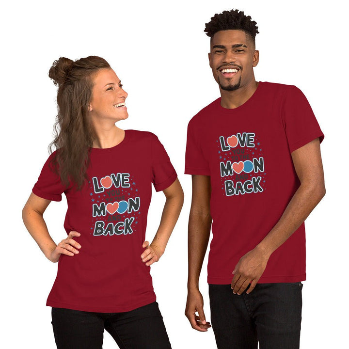 Love You Moon Graphic Tee - Pink - S - ArtyKoala