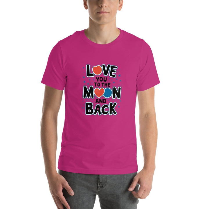 Love You Moon Graphic Tee - Berry - S - ArtyKoala
