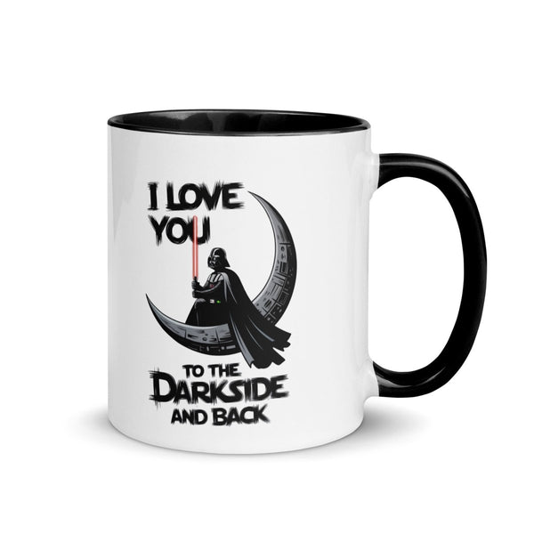 Love You to Darkside Colorful Print Mug - Black - 11 oz - ArtyKoala