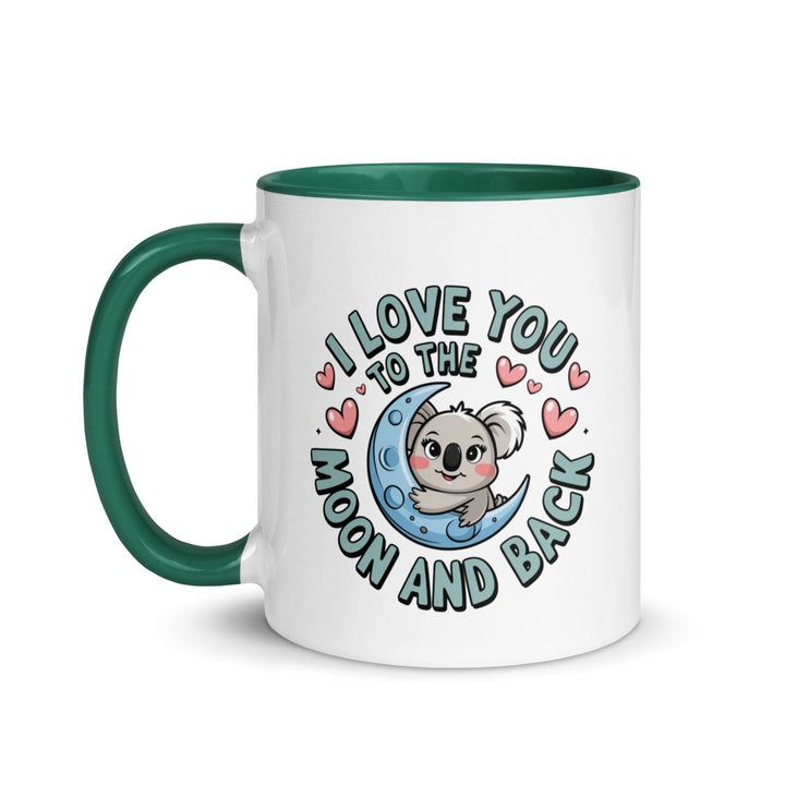 Love You to Moon Koala Colorful Print Mug - Golden Yellow - 11 oz - ArtyKoala