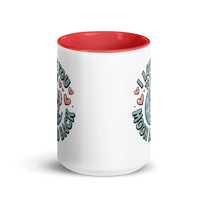 Love You to Moon Koala Colorful Print Mug - Blue - 15 oz - ArtyKoala