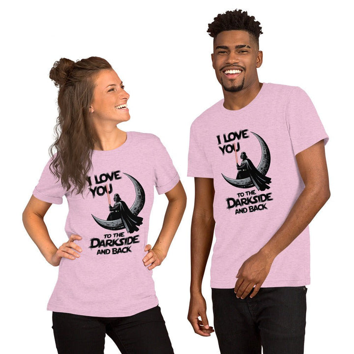 Love You to the Darkside and Back Graphic Tee - Heather Prism Lilac - XS - ArtyKoala