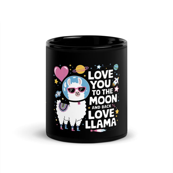 Love You to the Moon & Back LLMA Black Glossy Mug - 11 oz - ArtyKoala
