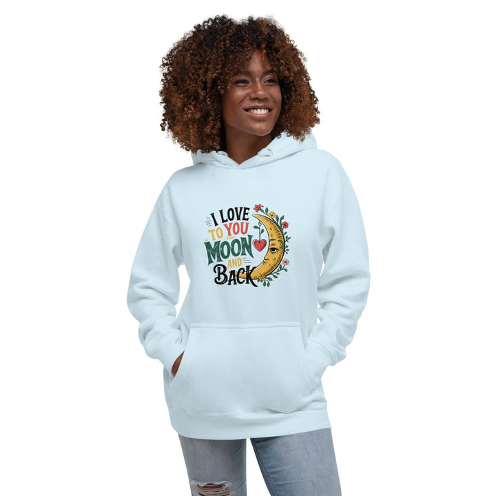 Loves Moon Graphic Hoodie - White - S - ArtyKoala
