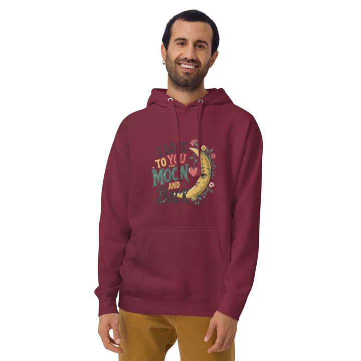 Loves Moon Graphic Hoodie - White - S - ArtyKoala