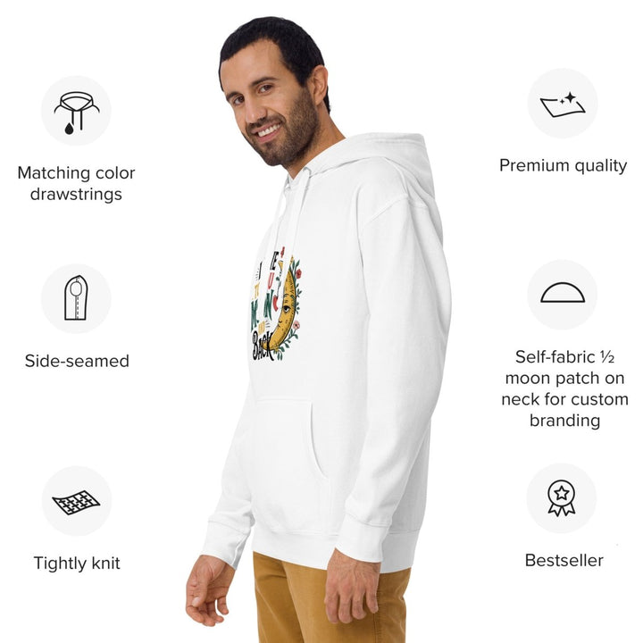 Loves Moon Graphic Hoodie - White - S - ArtyKoala
