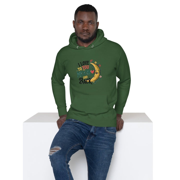 Loves Moon Graphic Hoodie - White - S - ArtyKoala