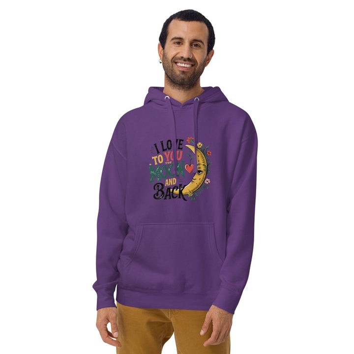 Loves Moon Graphic Hoodie - White - S - ArtyKoala