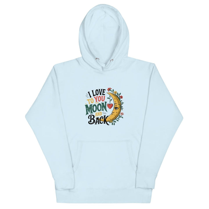 Loves Moon Graphic Hoodie - Sky Blue - S - ArtyKoala