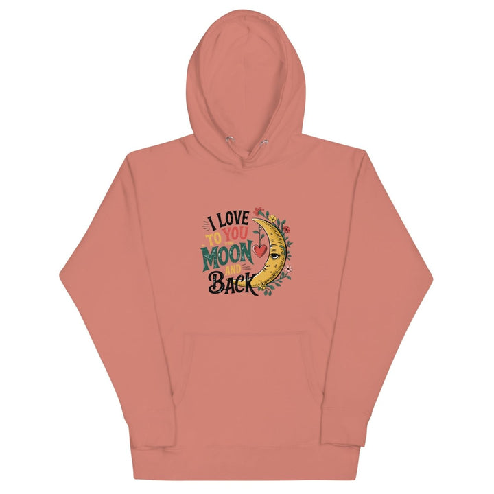 Loves Moon Graphic Hoodie - Dusty Rose - S - ArtyKoala
