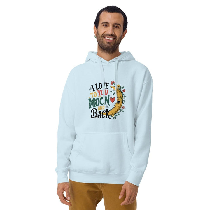 Loves Moon Graphic Hoodie - White - S - ArtyKoala