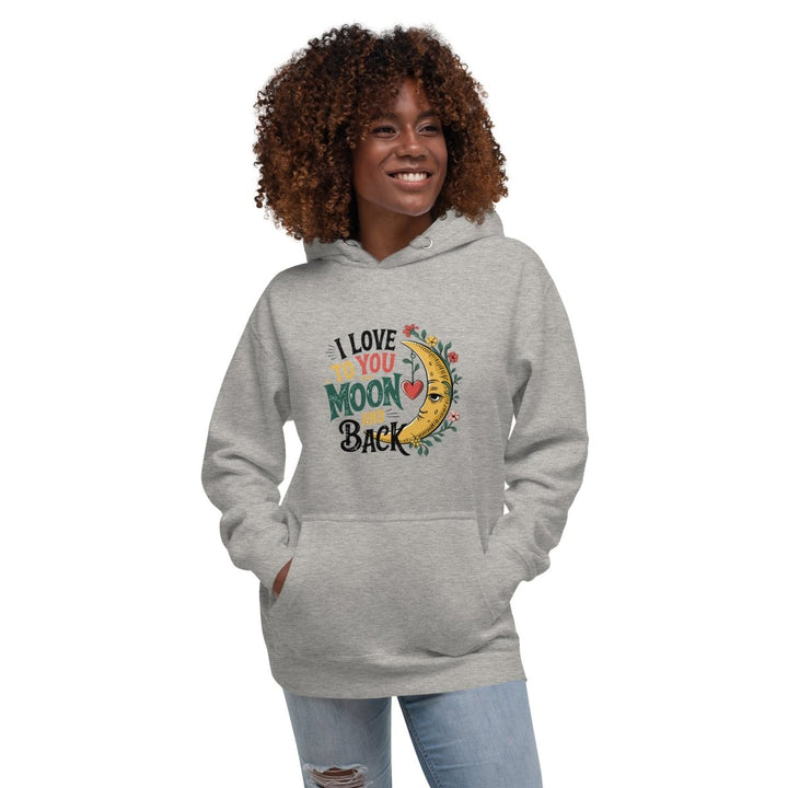 Loves Moon Graphic Hoodie - White - S - ArtyKoala