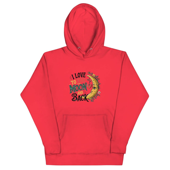 Loves Moon Graphic Hoodie - Team Red - S - ArtyKoala