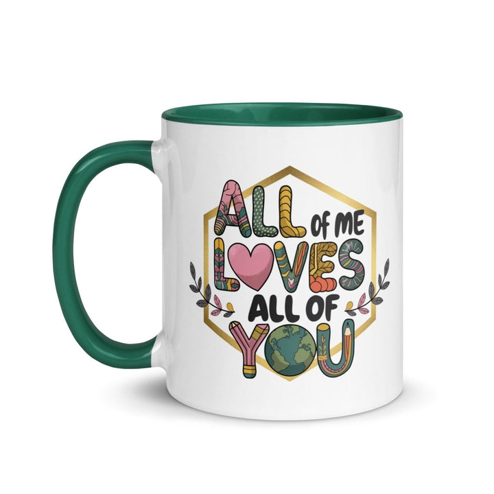 Loves My Valentine Colorful Print Mug - Golden Yellow - 11 oz - ArtyKoala