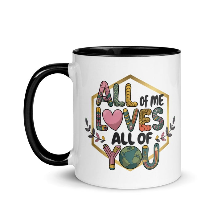 Loves My Valentine Colorful Print Mug - Yellow - 11 oz - ArtyKoala