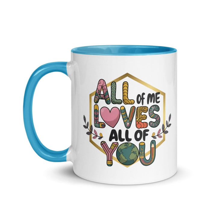 Loves My Valentine Colorful Print Mug - Yellow - 11 oz - ArtyKoala