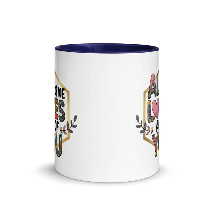 Loves My Valentine Colorful Print Mug - Green - 11 oz - ArtyKoala