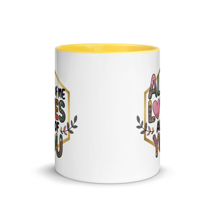 Loves My Valentine Colorful Print Mug - Blue - 11 oz - ArtyKoala