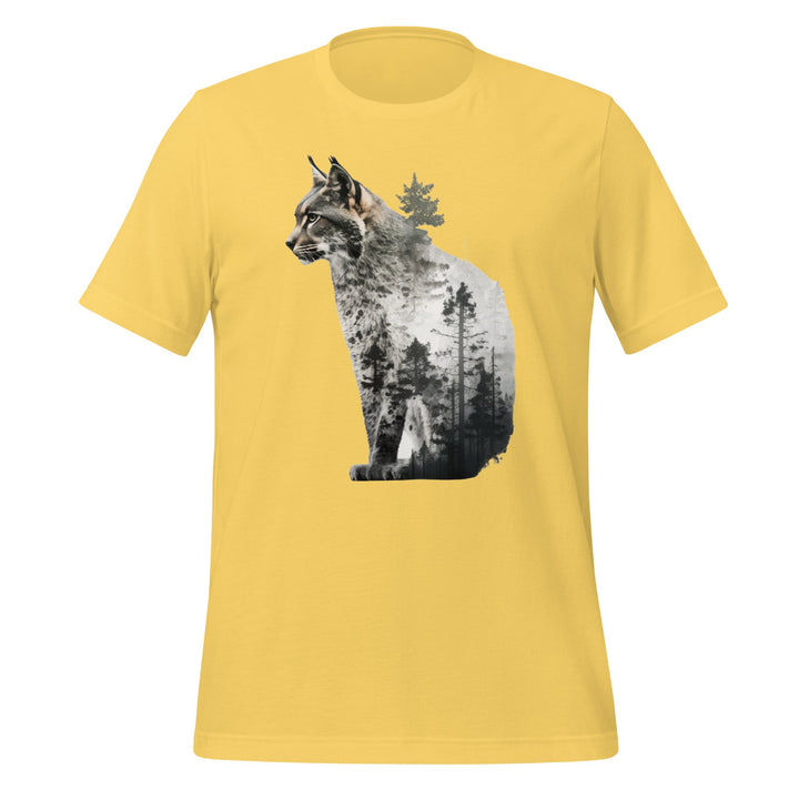 Lynx and Nature Premium Unisex T-shirt - Yellow / S - ArtyKoala