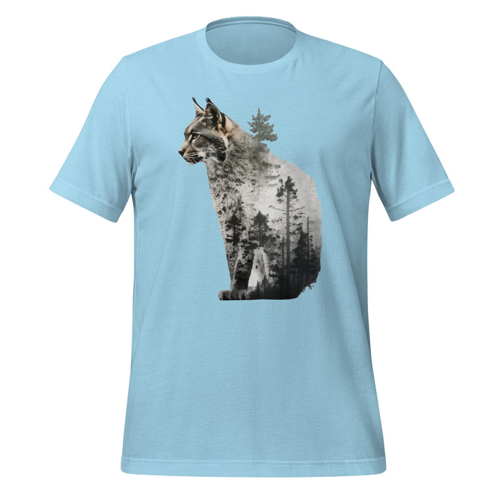 Lynx and Nature Premium Unisex T-shirt - Ocean Blue / S - ArtyKoala