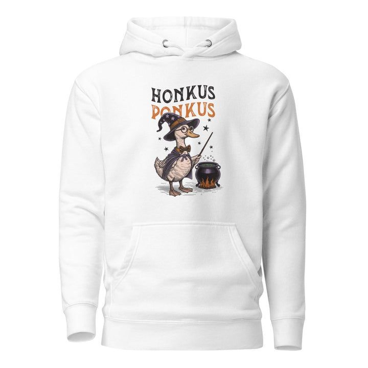 Magician Duck Halloween Graphic Hoodie - White - S - ArtyKoala