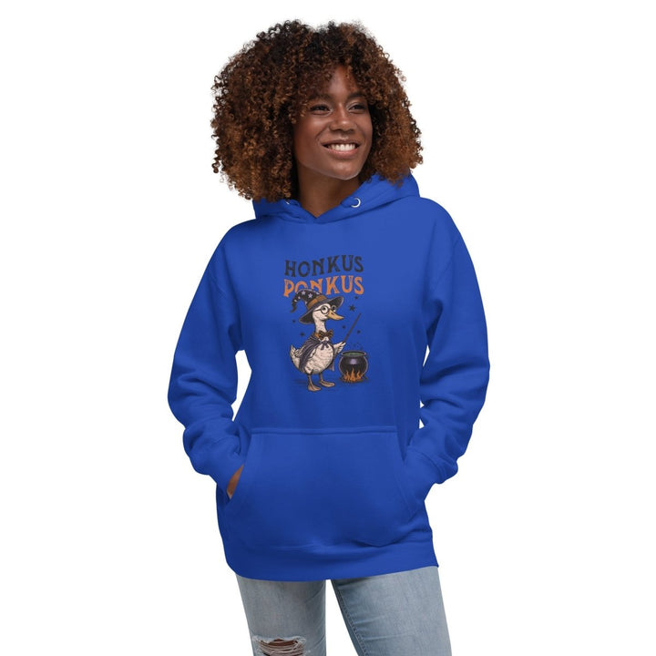 Magician Duck Halloween Graphic Hoodie - Team Royal - S - ArtyKoala