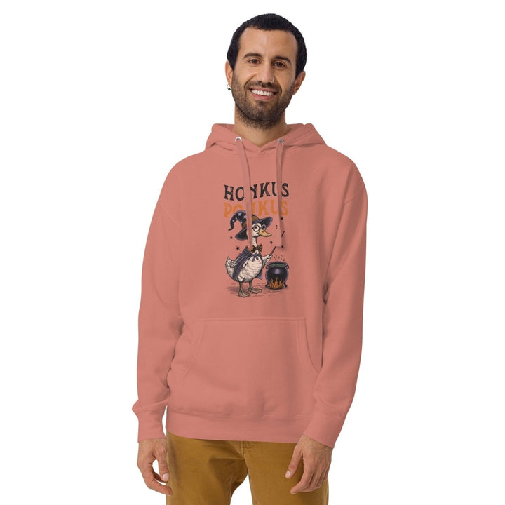 Magician Duck Halloween Graphic Hoodie - Dusty Rose - S - ArtyKoala