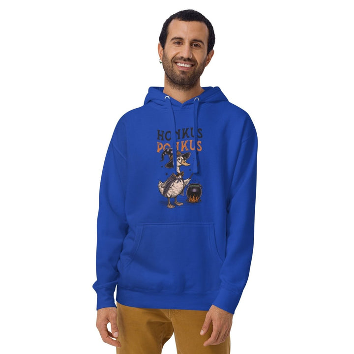 Magician Duck Halloween Graphic Hoodie - Team Royal - S - ArtyKoala