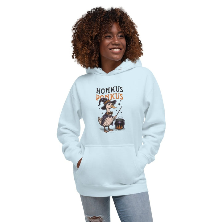 Magician Duck Halloween Graphic Hoodie - Sky Blue - S - ArtyKoala