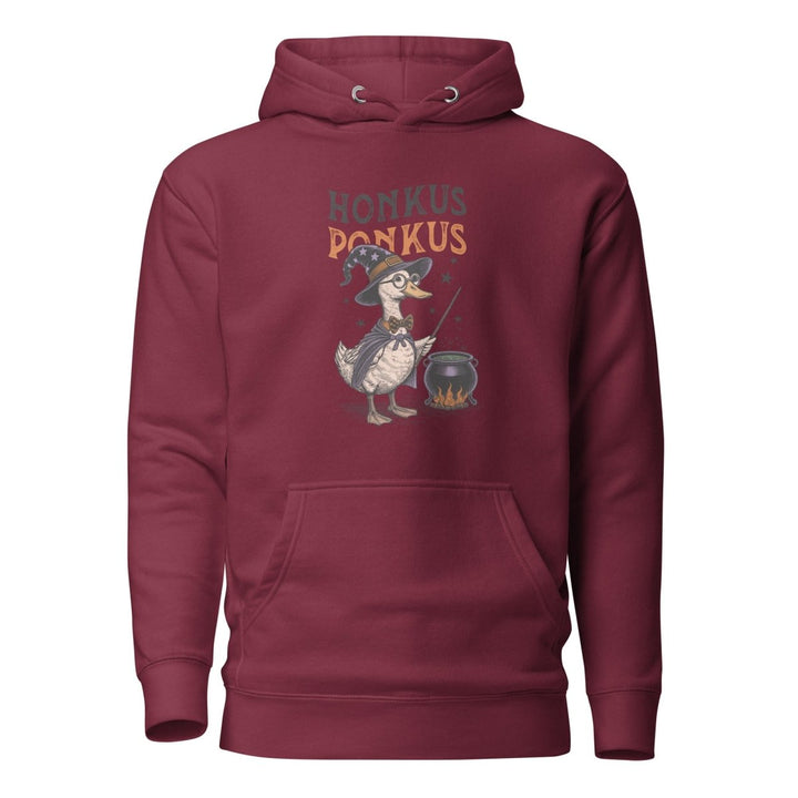 Magician Duck Halloween Graphic Hoodie - Maroon - S - ArtyKoala